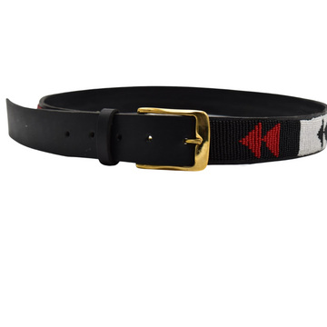African Leather Beaded Belt