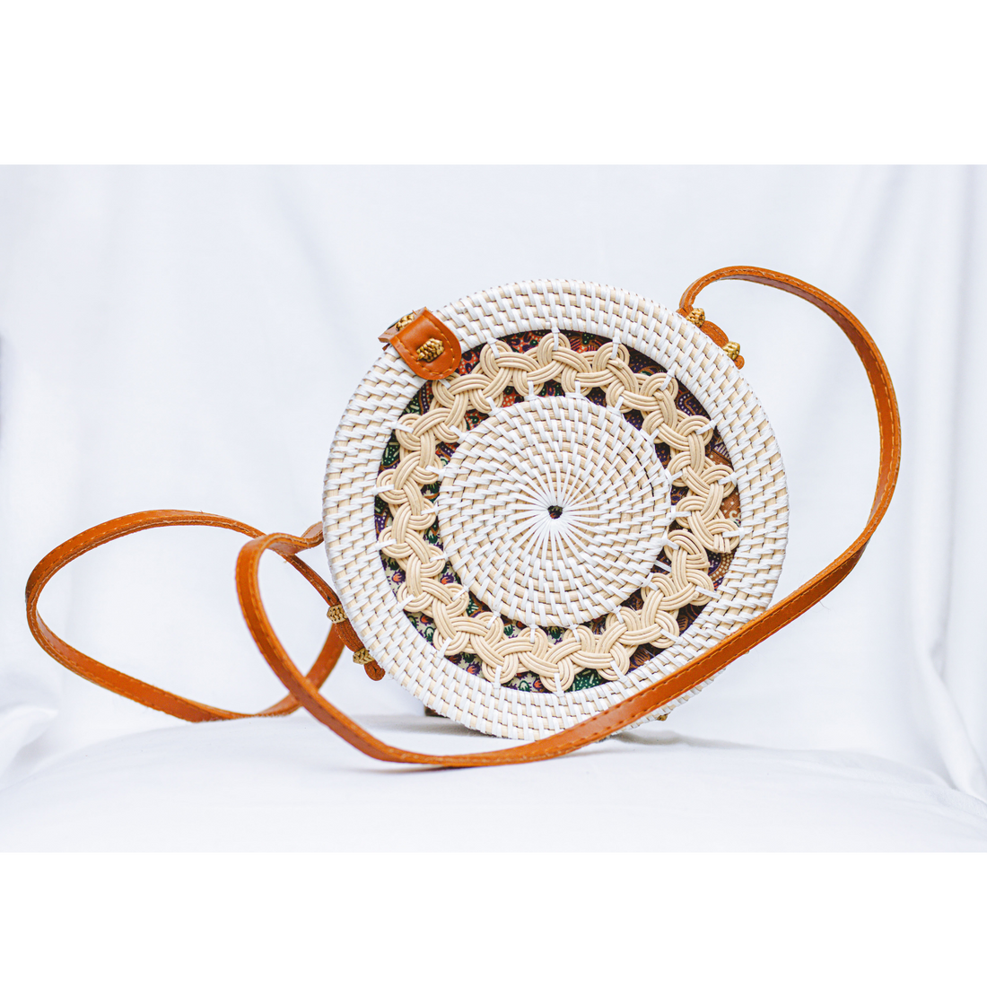 Circular Rattan Sling Bag | Summer Crossbody Bag