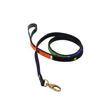 Maasai Beaded Leather Dog Leash