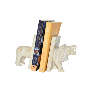 Soapstone Book Holder - Lion Carving