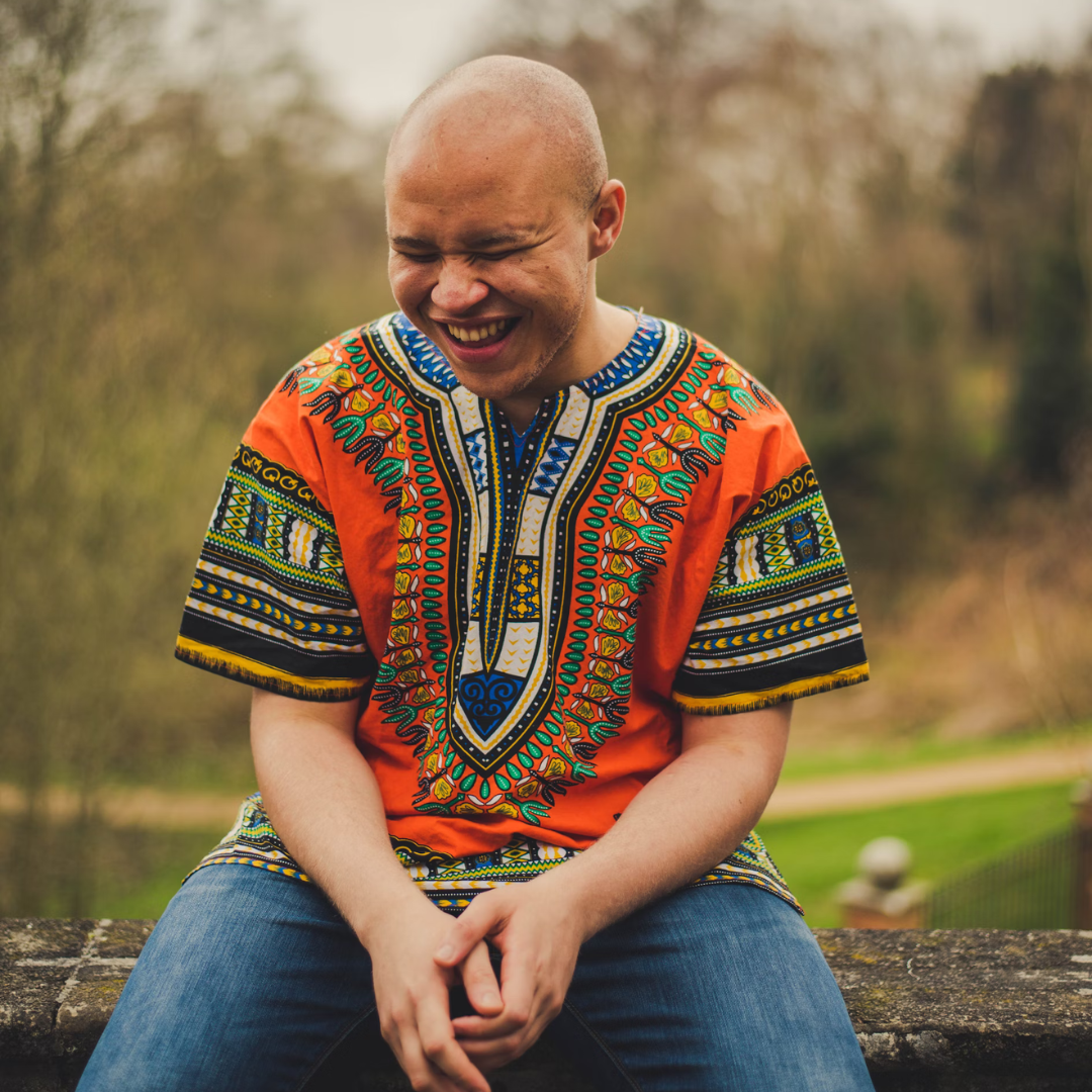 Orange Dashiki shirt African Shirt - Main Image