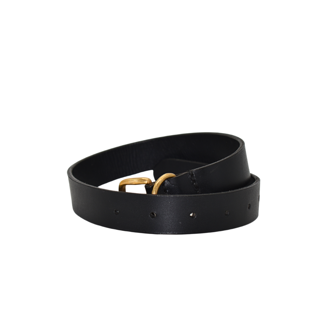 Handmade Plain Leather Dog Collars & Leash Set| Black