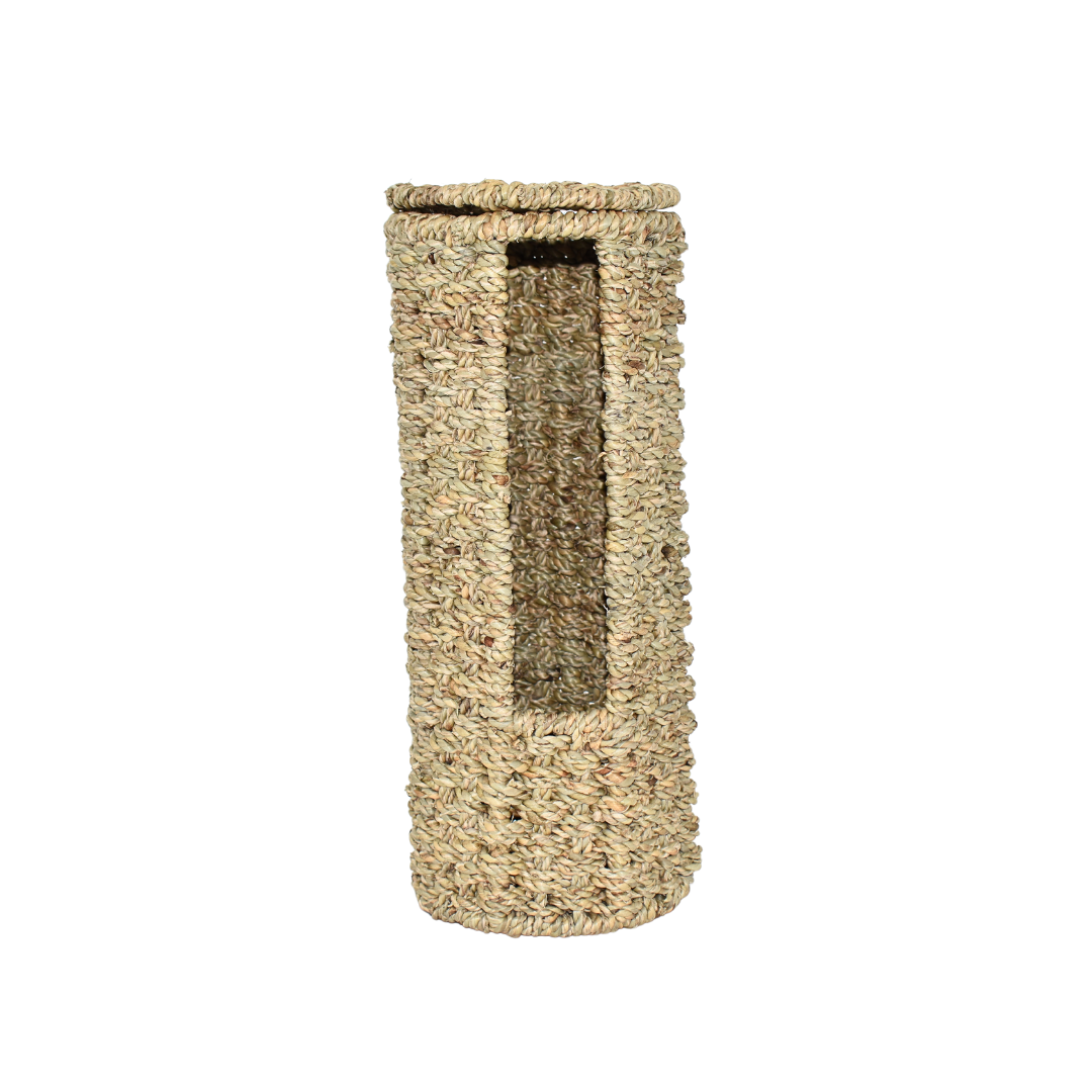 Handwoven Tall Basket | Tissue Holder | Wine Holder