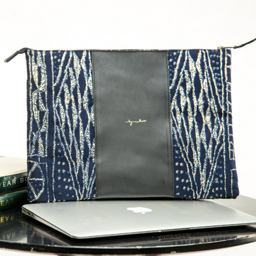 Corporate Gift | African Print with Leather Laptop Sleeve