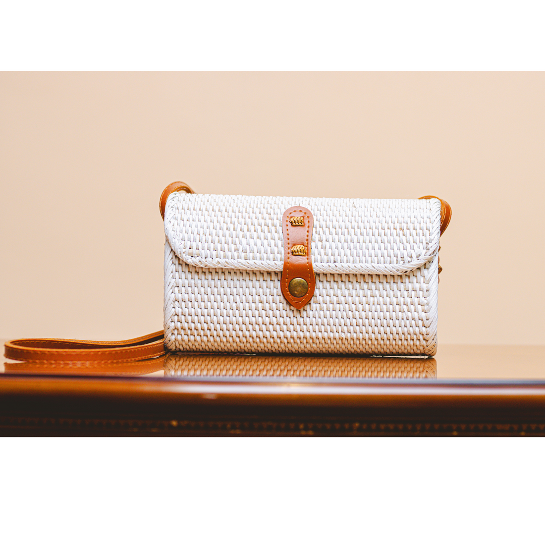 Rectangle Rattan Sling Bag | Summer Crossbody Bag