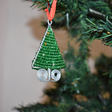 Beaded Christmas Decor Tree Set