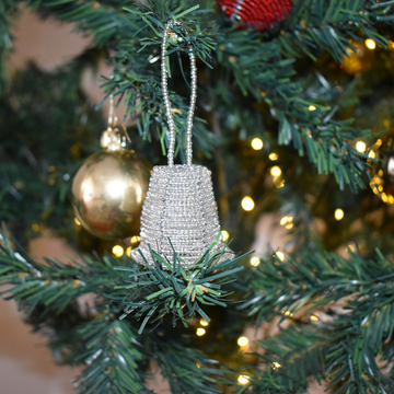 Beaded Christmas Decor Bell Set