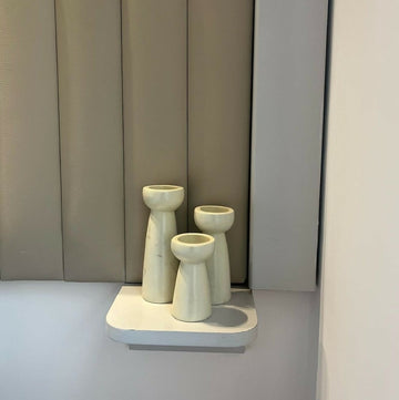 Short pillar candlesticks