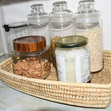 Handwoven Condiment Basket | Hand Towel Basket | Large