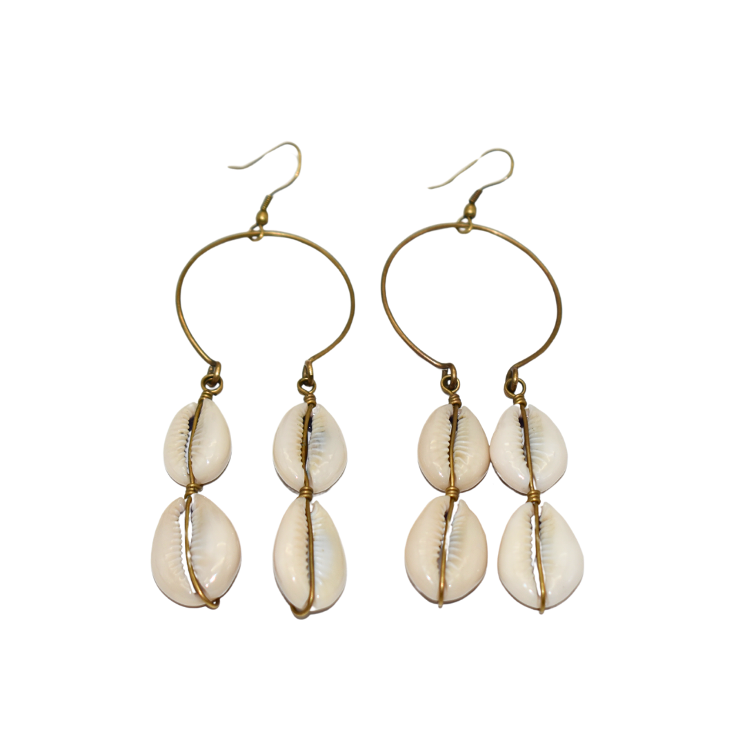 Boho Dangling Shell Earrings