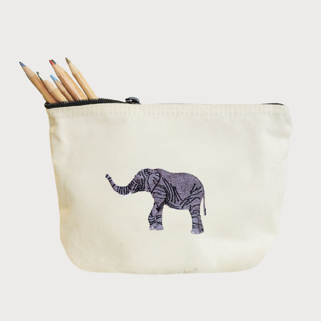 elephant make up pouch
