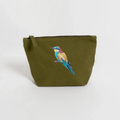 green cosmetic bag