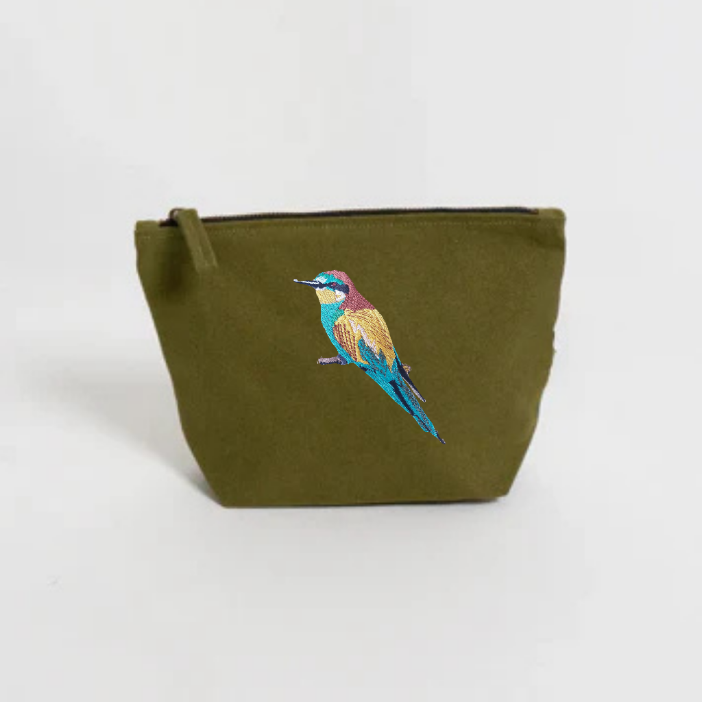 green cosmetic bag