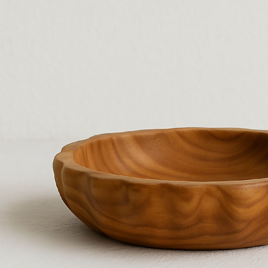 TIKI WOODEN BOWL