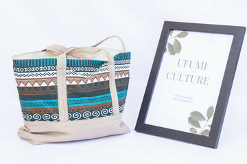 African Pinted Canvas Tote bag