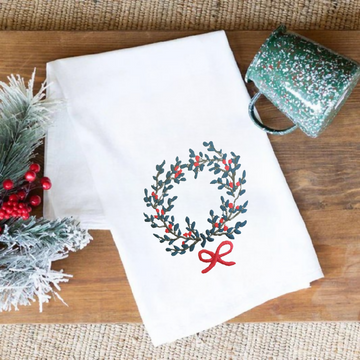 Christmas Wreath Kitchen Towel