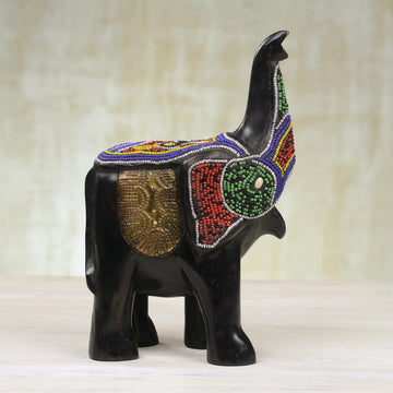Wooden Elephant Decor Carving | Batik Elephant