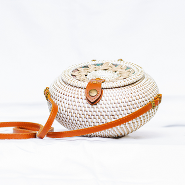 Oval Rattan Sling Bag | Summer Crossbody Bag