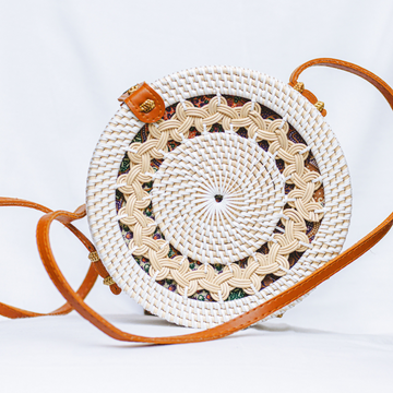 Circular Rattan Sling Bag | Summer Crossbody Bag