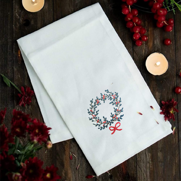 Christmas Napkins - Wreath Motif