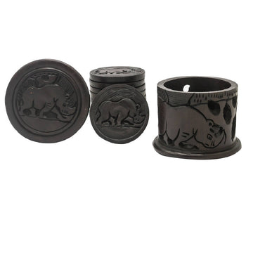 Hand Carved Wooden Coasters - Big 5