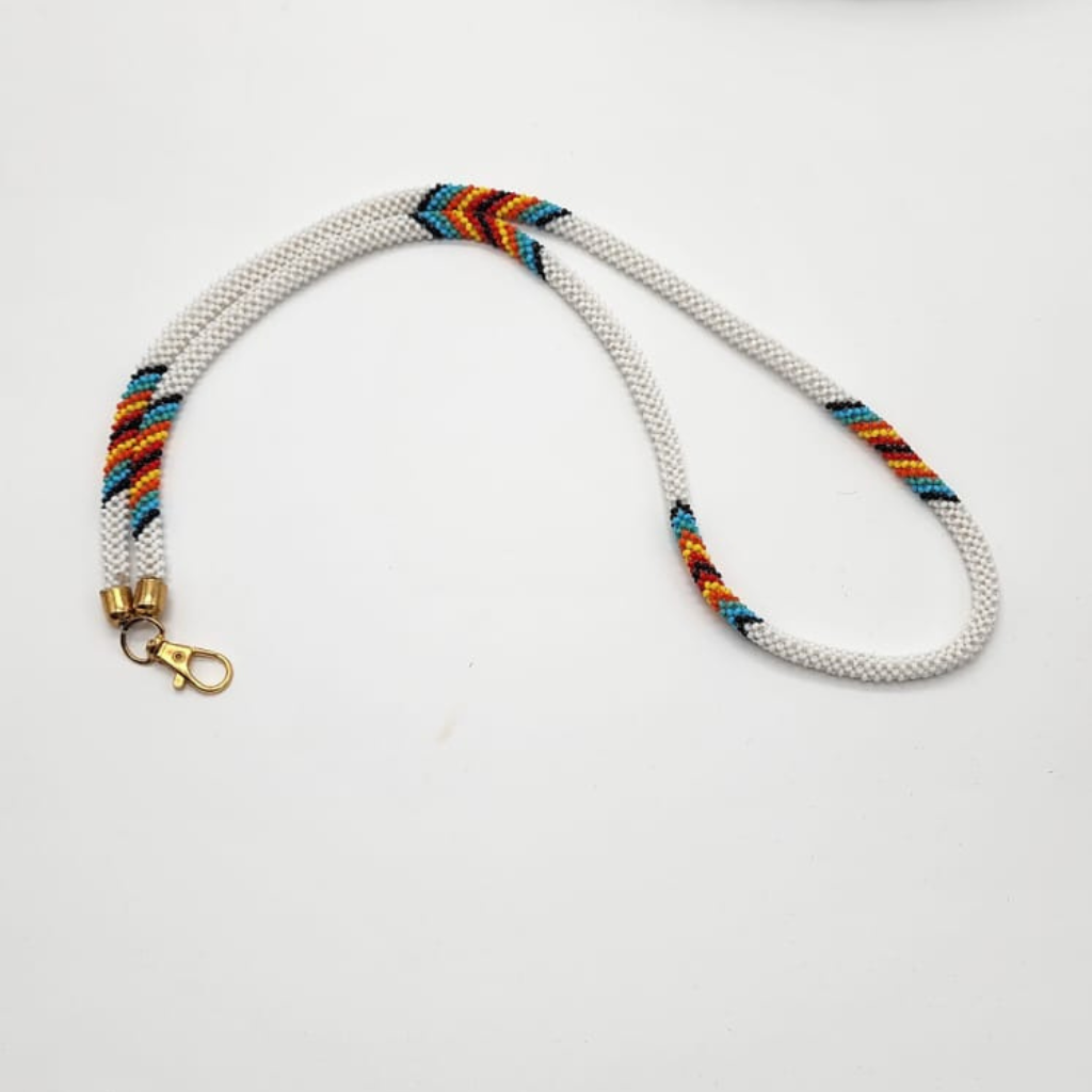 Handmade Beaded Lanyard | Maasai Beadwork | ID Badge Holder | Customizable