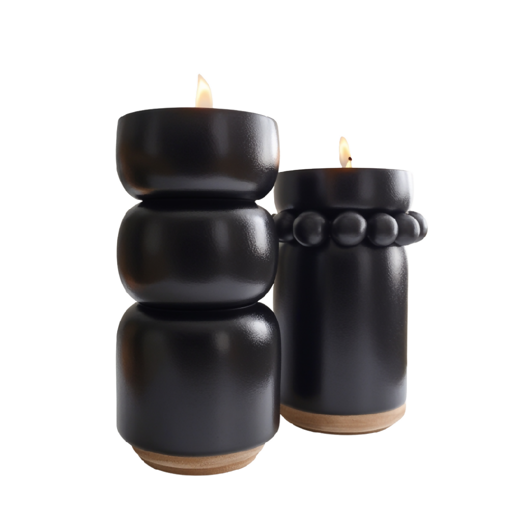 Miale Candle Holder Set - Beaded