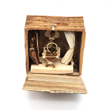 Handmade Nativity Set | Recycled banana leaf