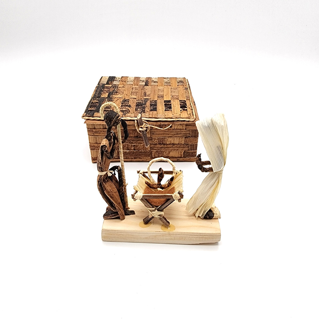 Handmade Nativity Set | Recycled banana leaf