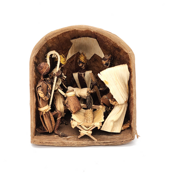 Handmade Nativity Set | Recycled banana leaf