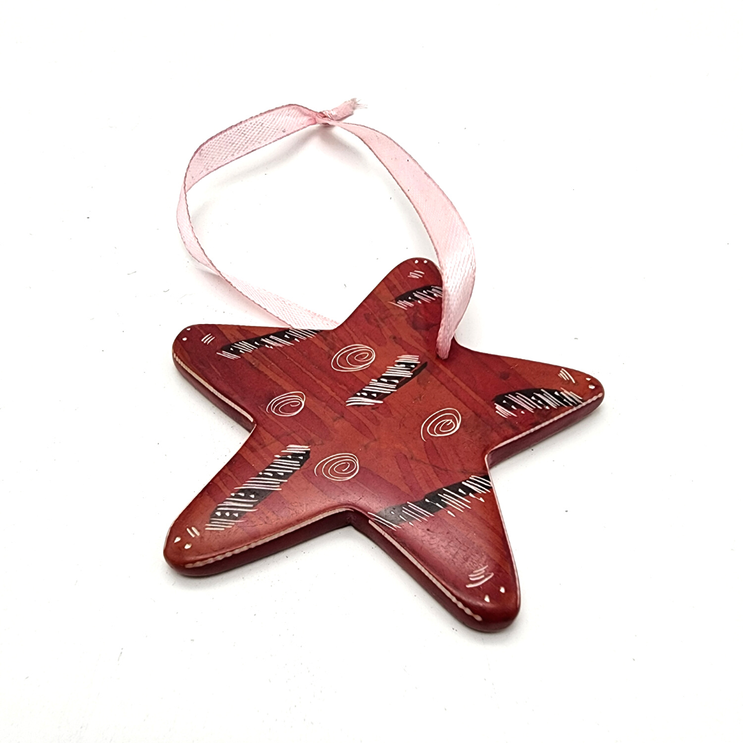 Star Christmas tree decorations | Soapstone star dangling