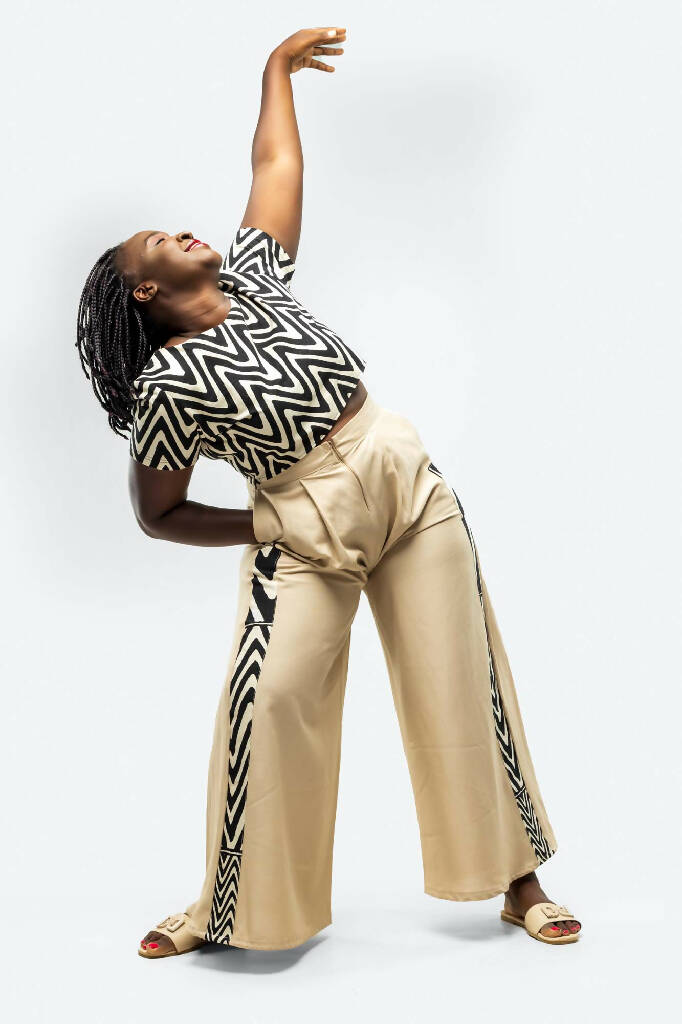 Sabi Dual Print Wide Leg Pants