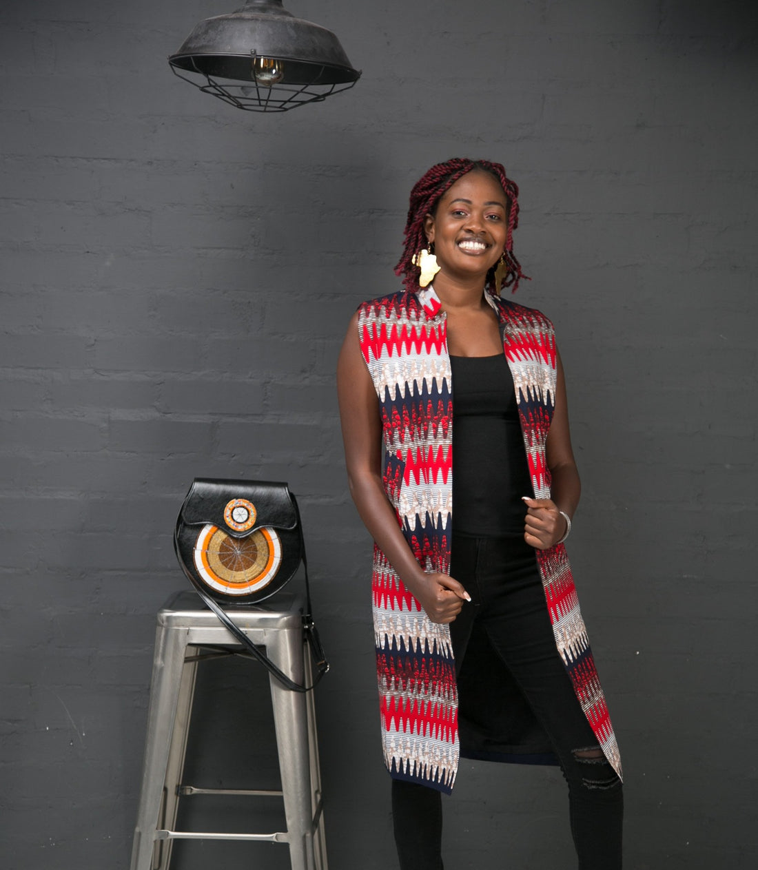 African print Kimono