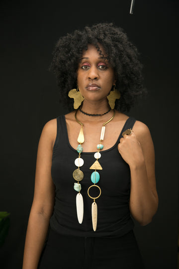 Double Hanging Turquoise Necklace