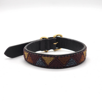 Handmade Maasai Beaded Leather Pet Collars | Dog collars