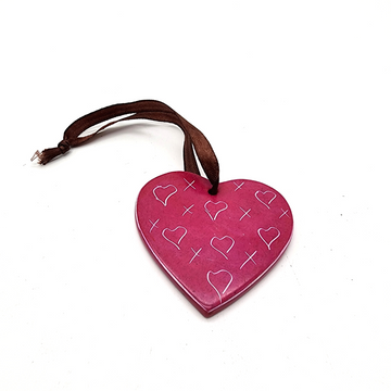 Love Christmas tree decorations | Soapstone love heart dangling