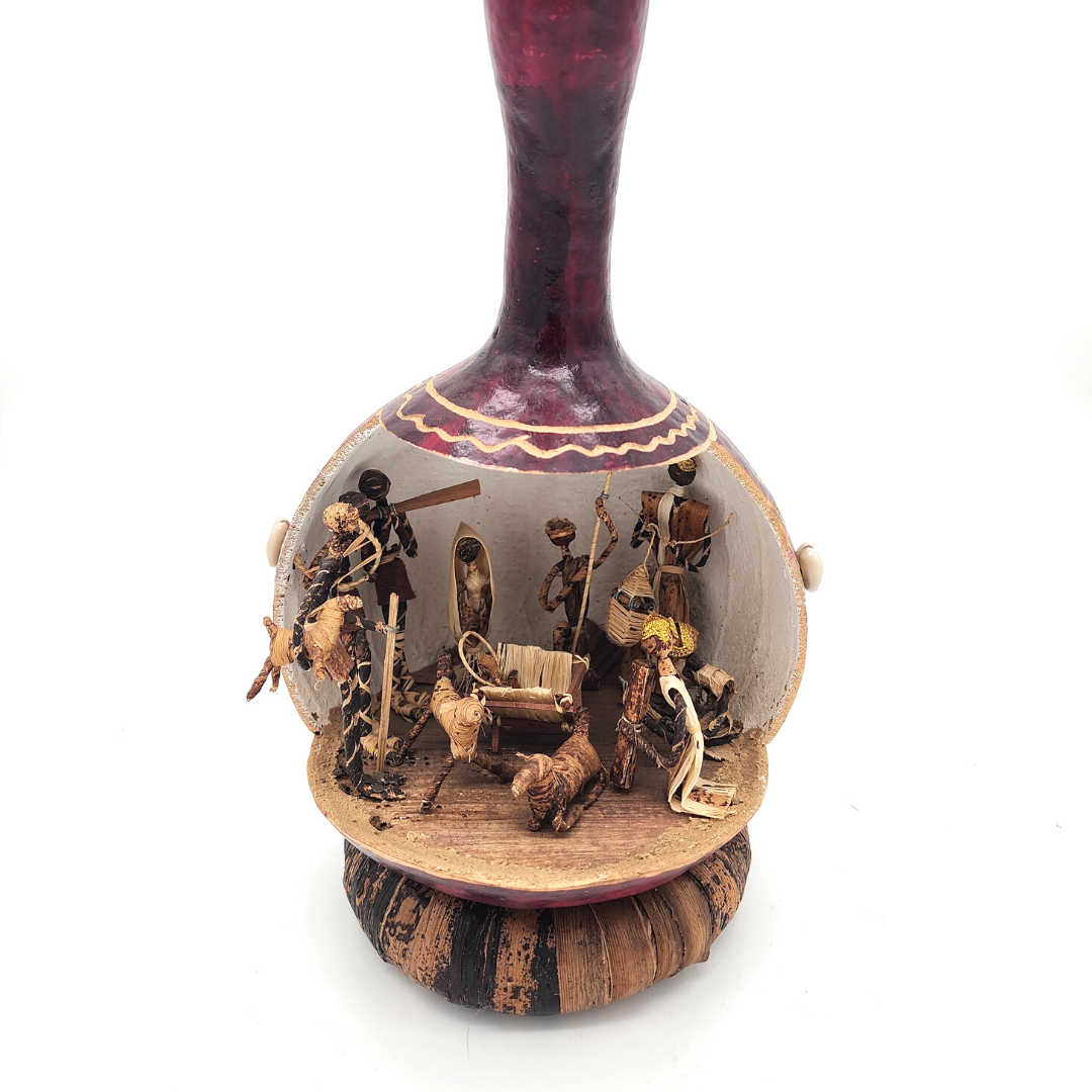 Handmade Recycled Calabash Nativity Set