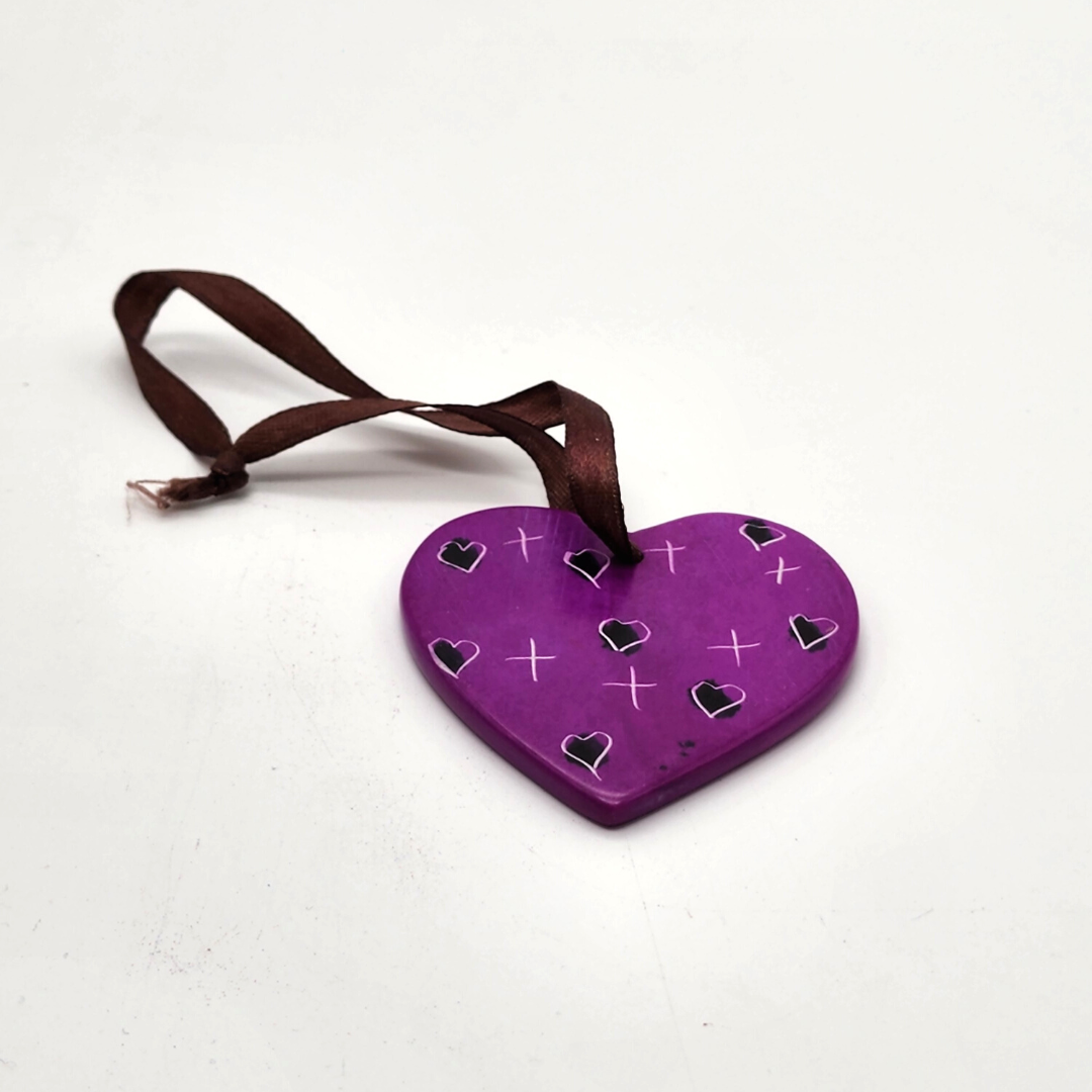 Love Christmas tree decorations | Soapstone love heart dangling