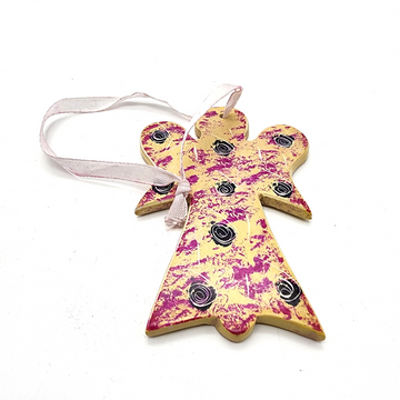 Angel Christmas tree decorations | Soapstone angel dangling