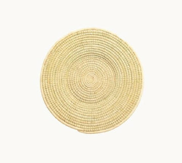 Neutral Tone Large Raffia Wall Basket| Large Kenyan Wall Hanging