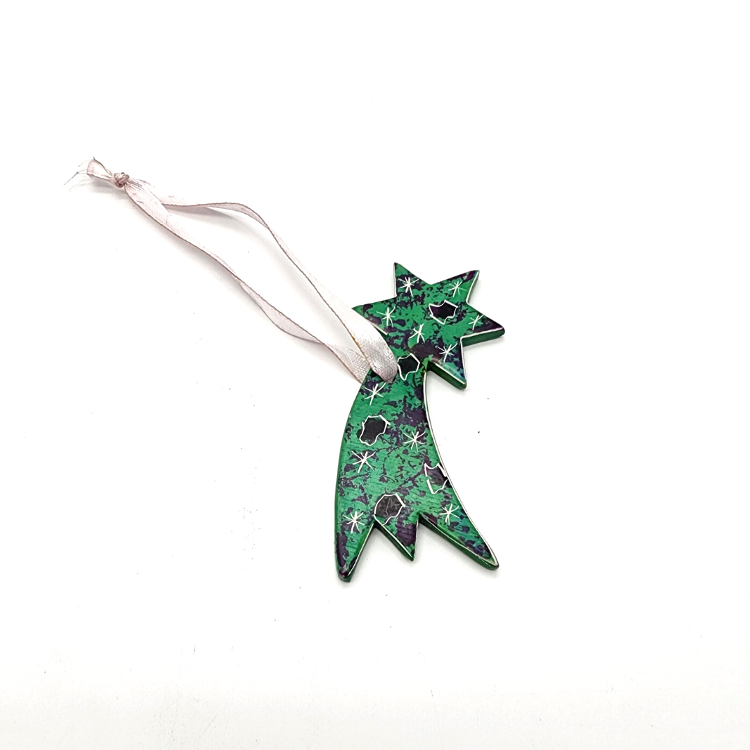 Shooting Star Christmas tree decorations | Soapstone star dangling