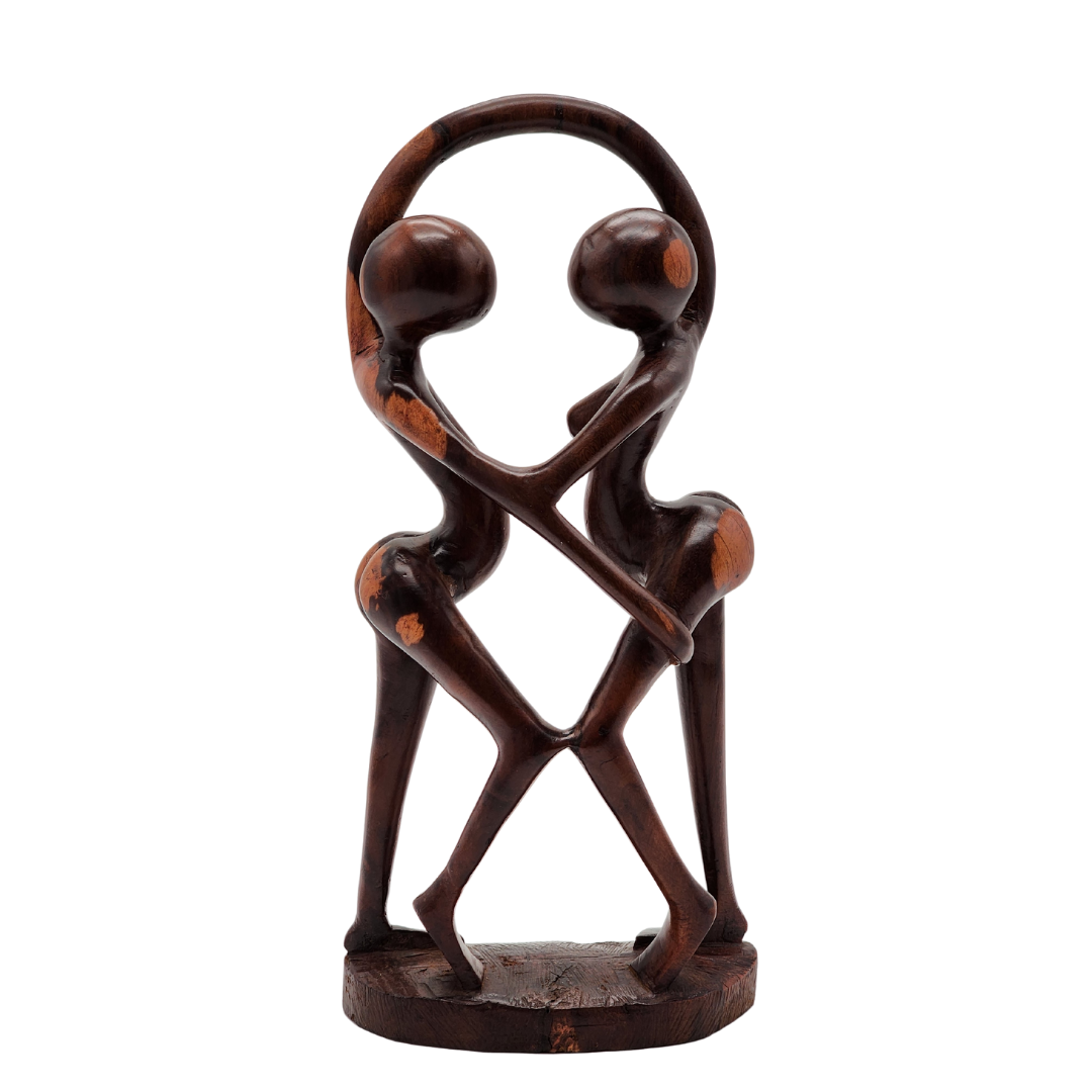 Man & Wife Wood Carving | Sculpture