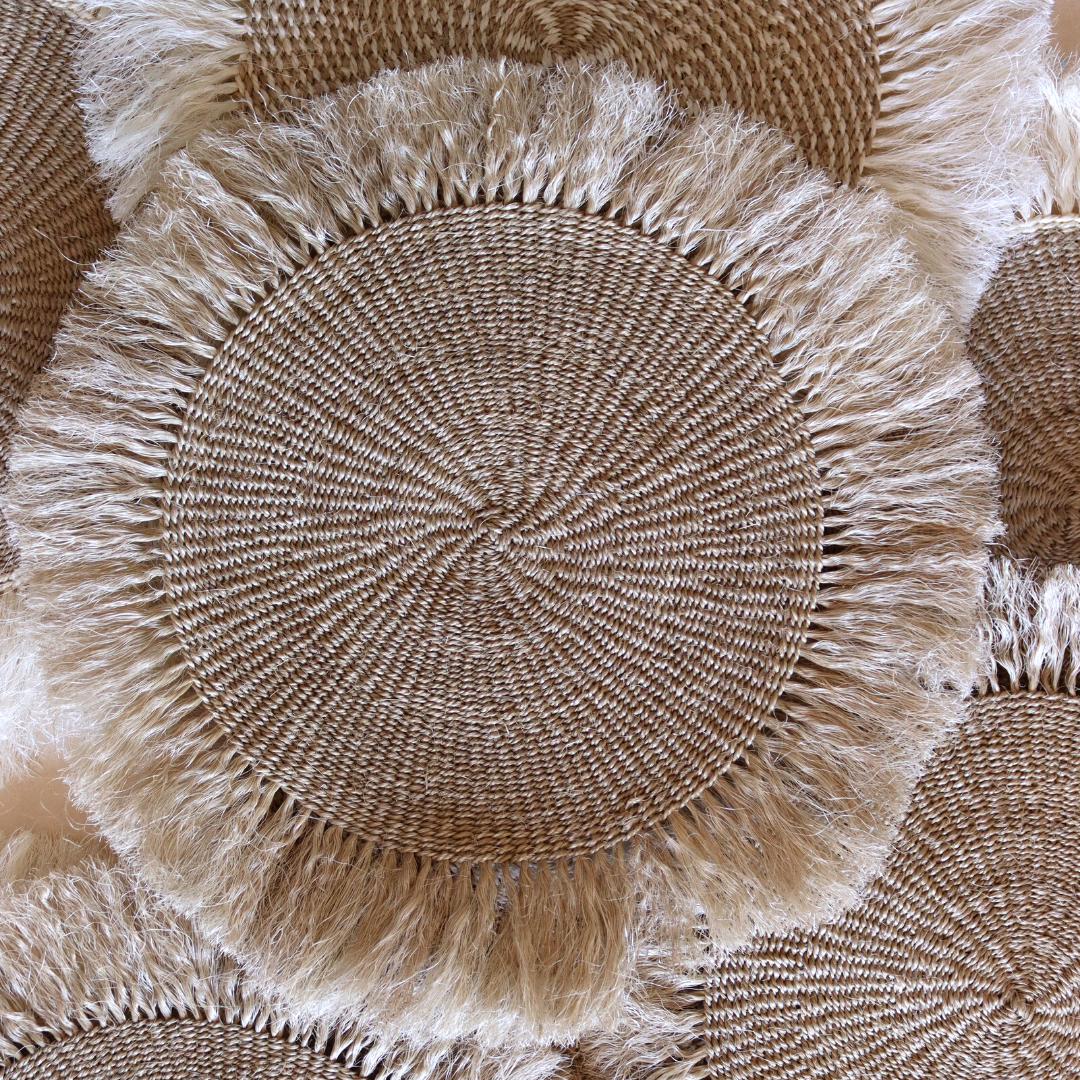 Natural sisal placemats | Fringe Placemats