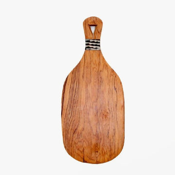Oval Cutting board | Olive wood chopping board with batik