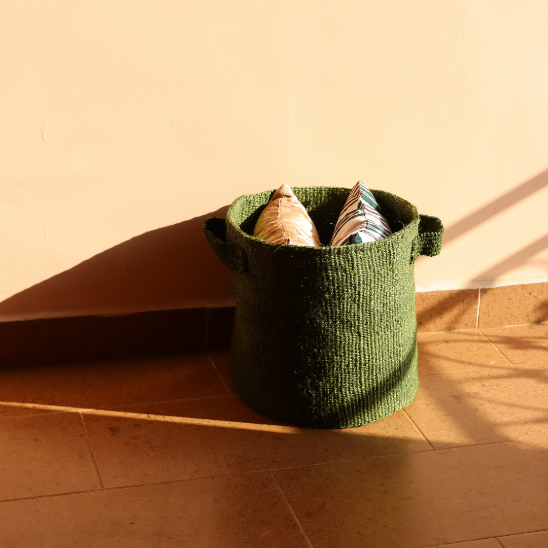 Sisal nesting blanket basket | Handwoven laundry basket