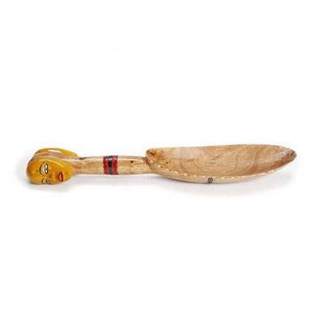 Vintage Hand Carved Ceremonial Spoon with Dan Mask as Head for Handle