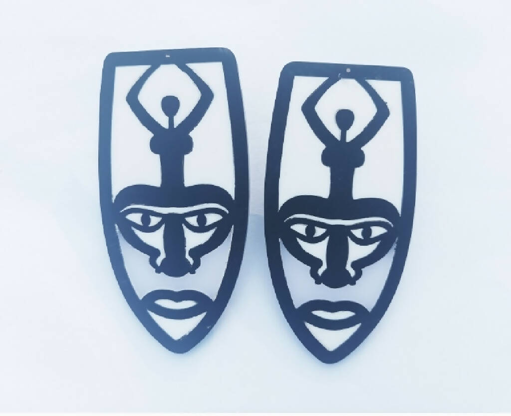 Erotic woman earrings