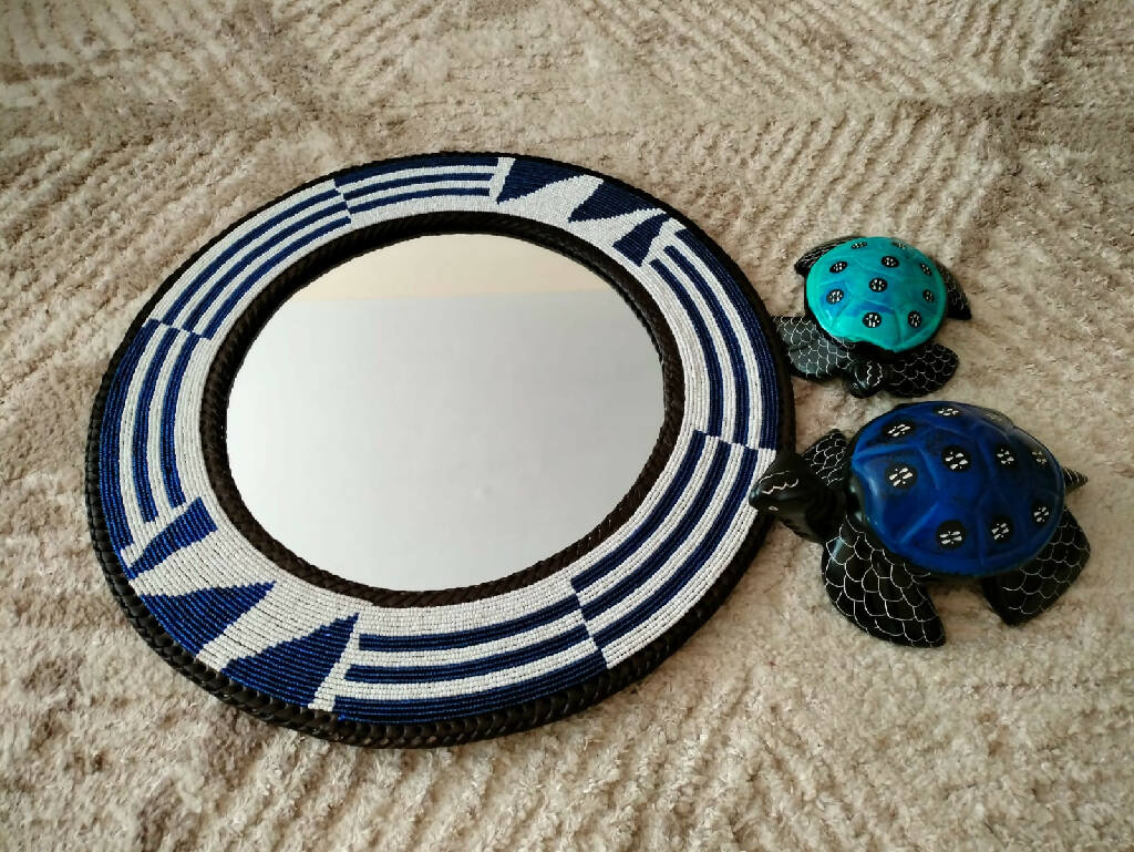 African beaded Mirror