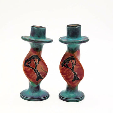 African Soapstone Candle Stand