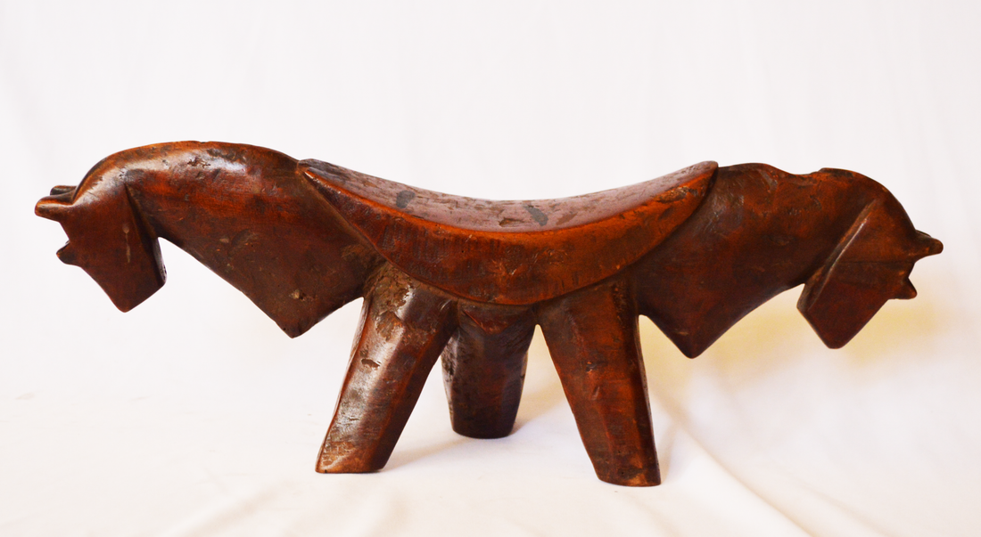 Dinka 2 headed headrest - Authentic African handicrafts | Clothing, bags, painting, toys & more - CULTURE HUB by Muthoni Unchained